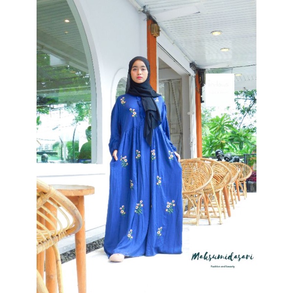 DRESS RAYON PREMIUM BORDIR ALDIKA/GAMIS BORDIR RAYON PREMIUM