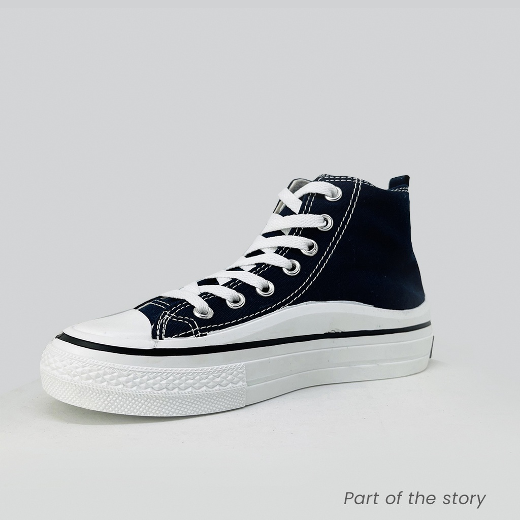 Sepatu Sneakers Canvas Wanita Sepatu sekolah Import Fashion Navy Unisex Sepatu Boots Gaya Trendy free Box Viola Shoes