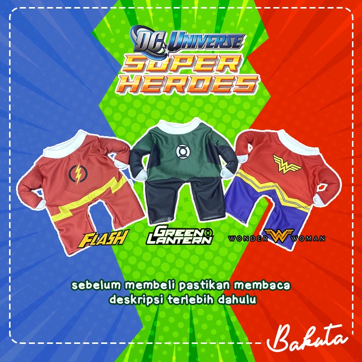 Kostum Superhero untuk kucing dan anjing Lucu Cosplay DC Hero Green Lantern / WonderWoman / The Flash / Kostum kucing Murah / Baju Kucing Tangerang size S-XL