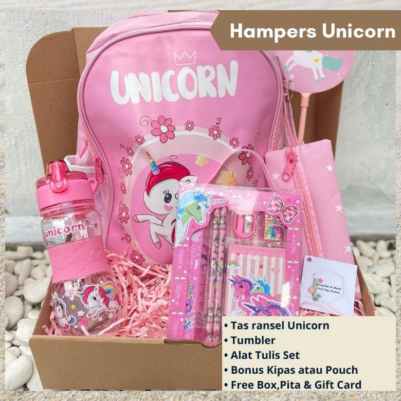 

TAS / KADO ANAK / UNICORN / RANSEL / TUMBLER / TEMPAT PENSIL / KADO ULANG TAHUN / HAMPERS ANAK / KIPAS TERLARISS...,,,,,