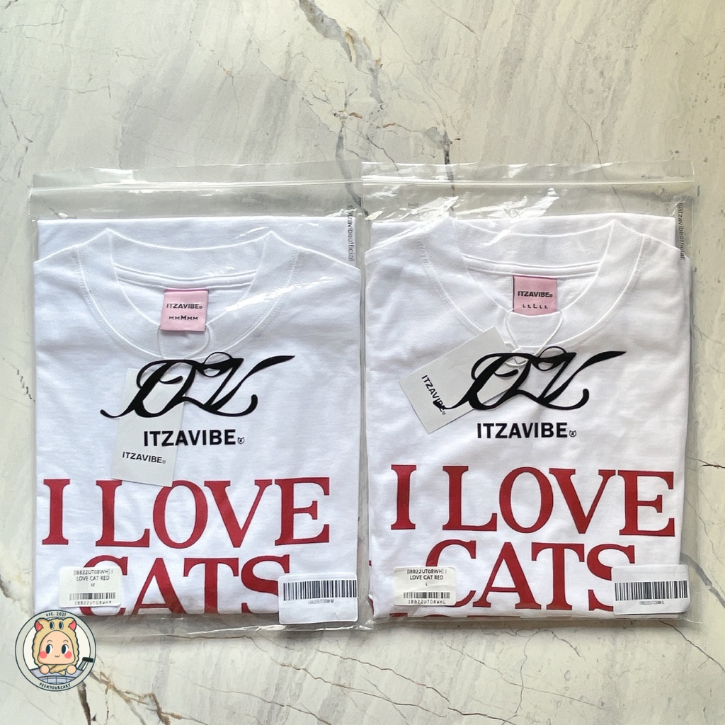 [READY INA] Itzavibe I Love Cat Red Lettering Tee T-shirt White Original | Itz A Vibe NCT Dream Jaem