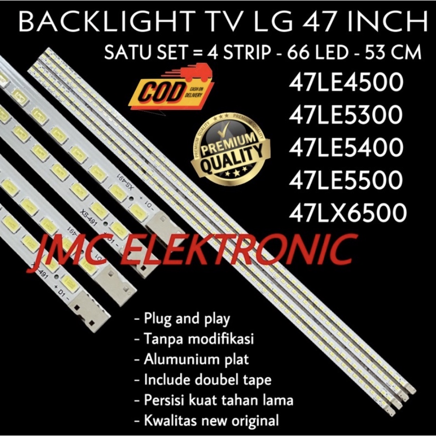 BACKLIGHT TV LED LG 47 INCH 47LE5300 47LX6500 47LE4500 47LE5500 47LE5400 LAMPU TV LED LG 47 INCH