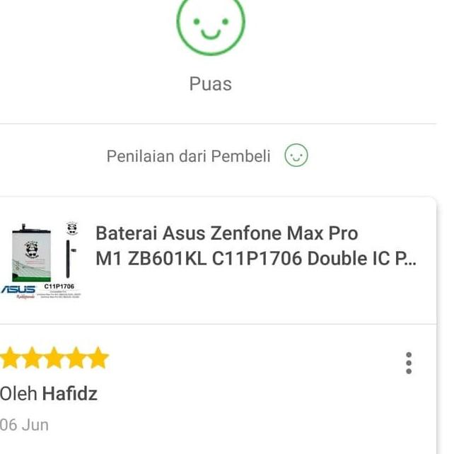 Sedang Diskon Baterai rakkipanda Asus Zenfone Max Pro M1 ZB601KL C11P1706 Doublepower IC Protection 