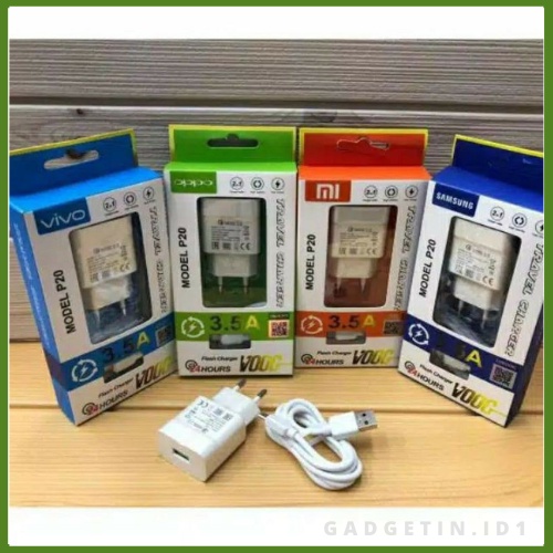 CHARGER BRANDED MODEL P-20  XIAOMI REALME & OPPO MICRO GADGET MEDAN