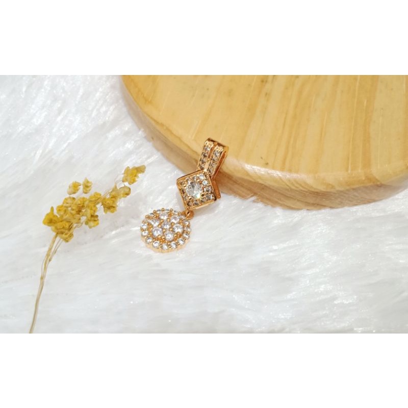 RKT08. Liontin xuping dewasa lapis emas full mata zircon