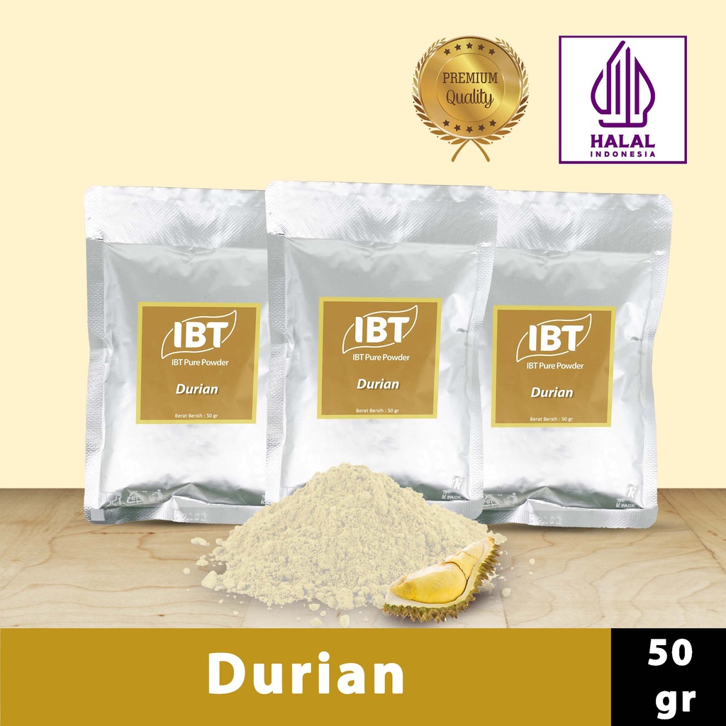 

Bahan Makanan Serbuk Bubuk Kue Durian IBT Pure Powder Murni 50gr