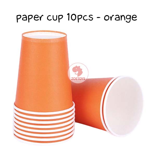 Zoetoys Paper Plate Cup 10 pcs | Birthday Party Decoration Kids |  Piring Gelas Kertas Motif Polos