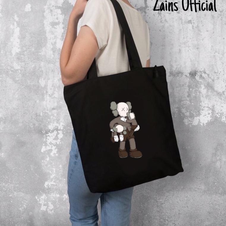 ([No](H28Y)♥) Totebag KAWS X OFF WHITE tulisan tee totebag sling bags waistbag / tas ransel selempan
