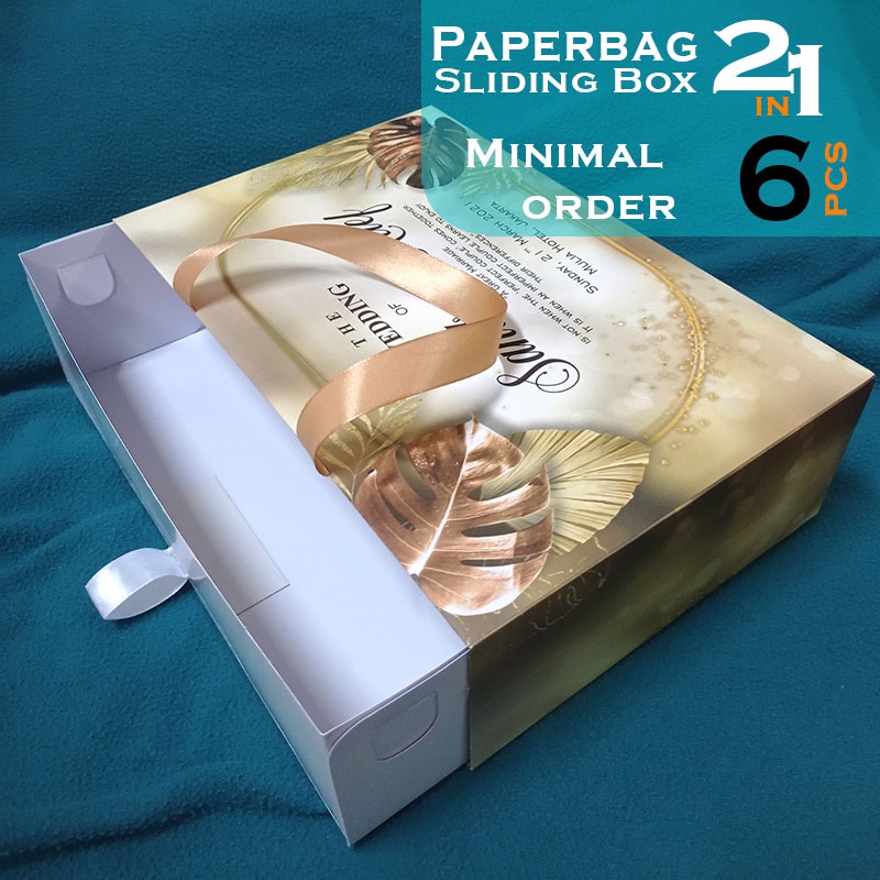 

Sliding Bag Sliding Box Bridesmaid Landscape - Tas Kertas + Soft Box (Paperbag+box) Idul Fitri