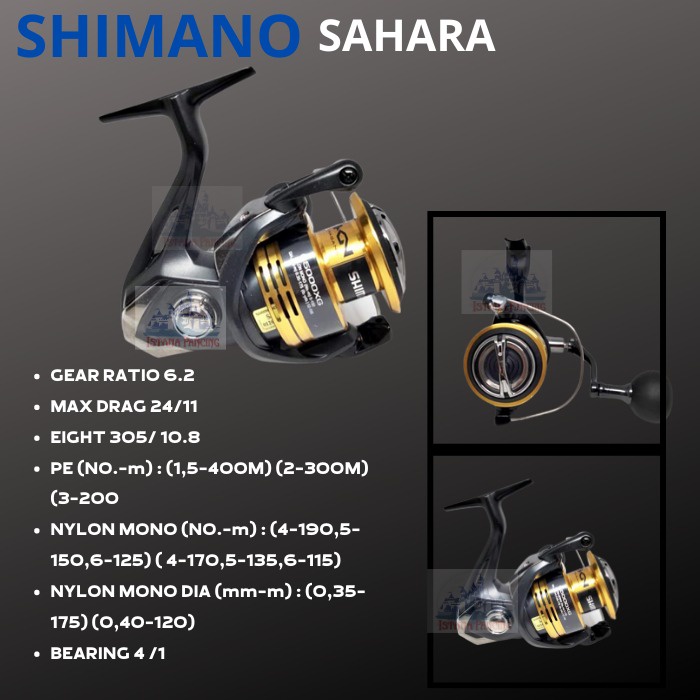 SHIMANO SAHARA C3000/4000HG/5000XG/REEL PUTARAN JORAN PANCING MANIA