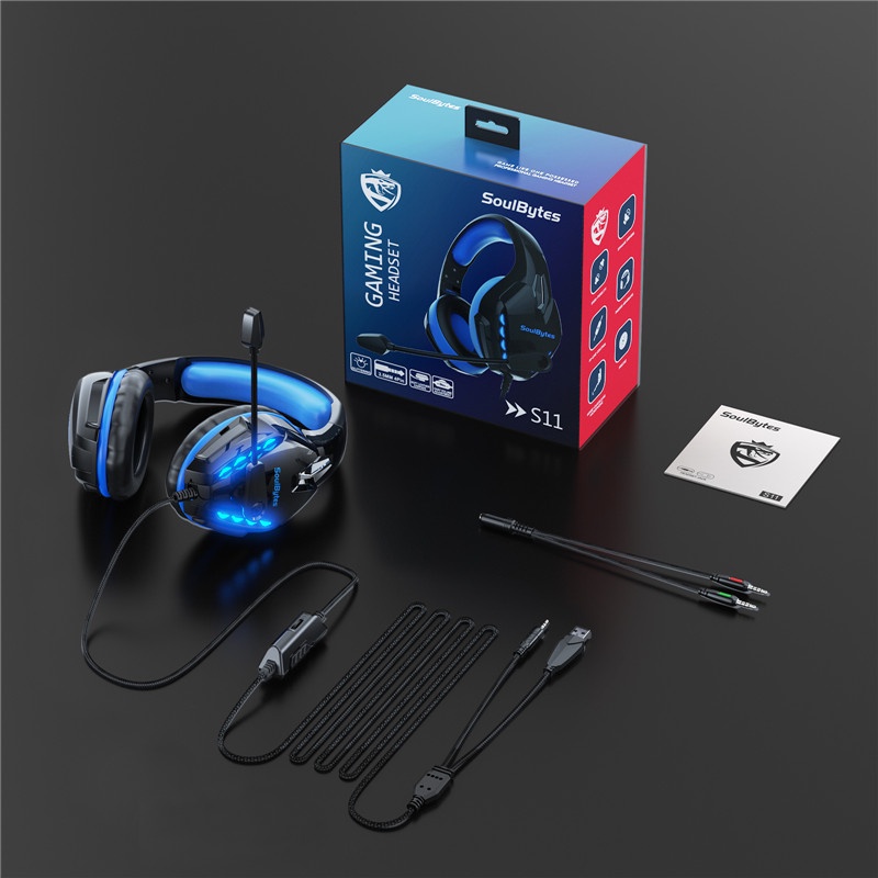 Sicibel S11 Headset Gaming Deep Bass Stereo Noise Canceling Untuk PS4 PS5 Xbox One Switch PC