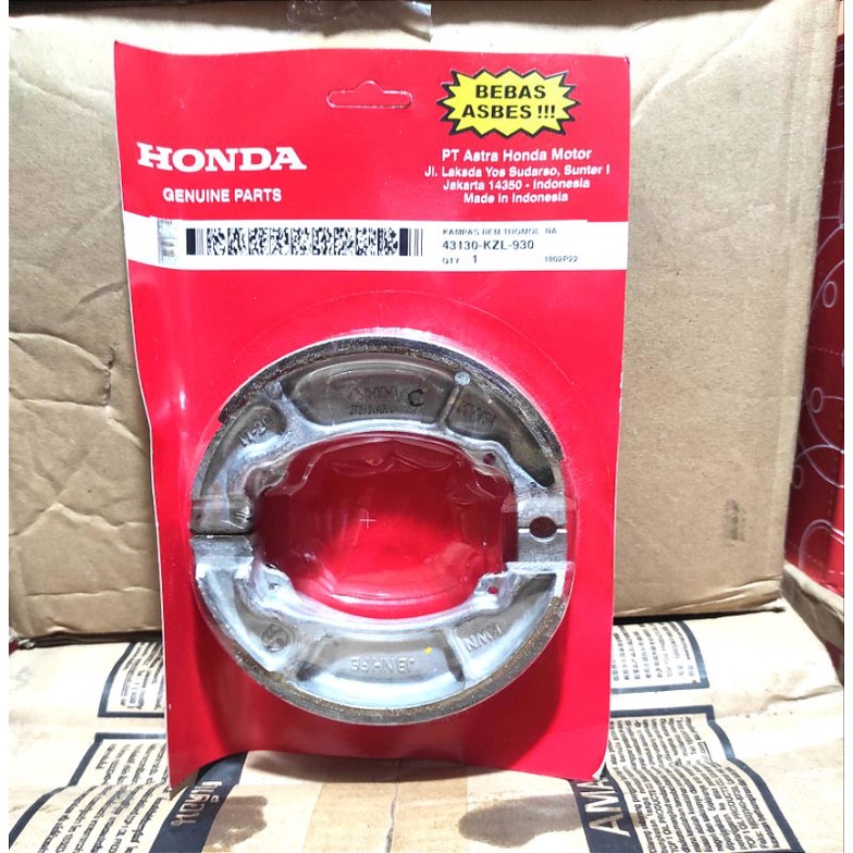 kampas rem asli AHM Honda matic series ( depan - belakang ) 100% original