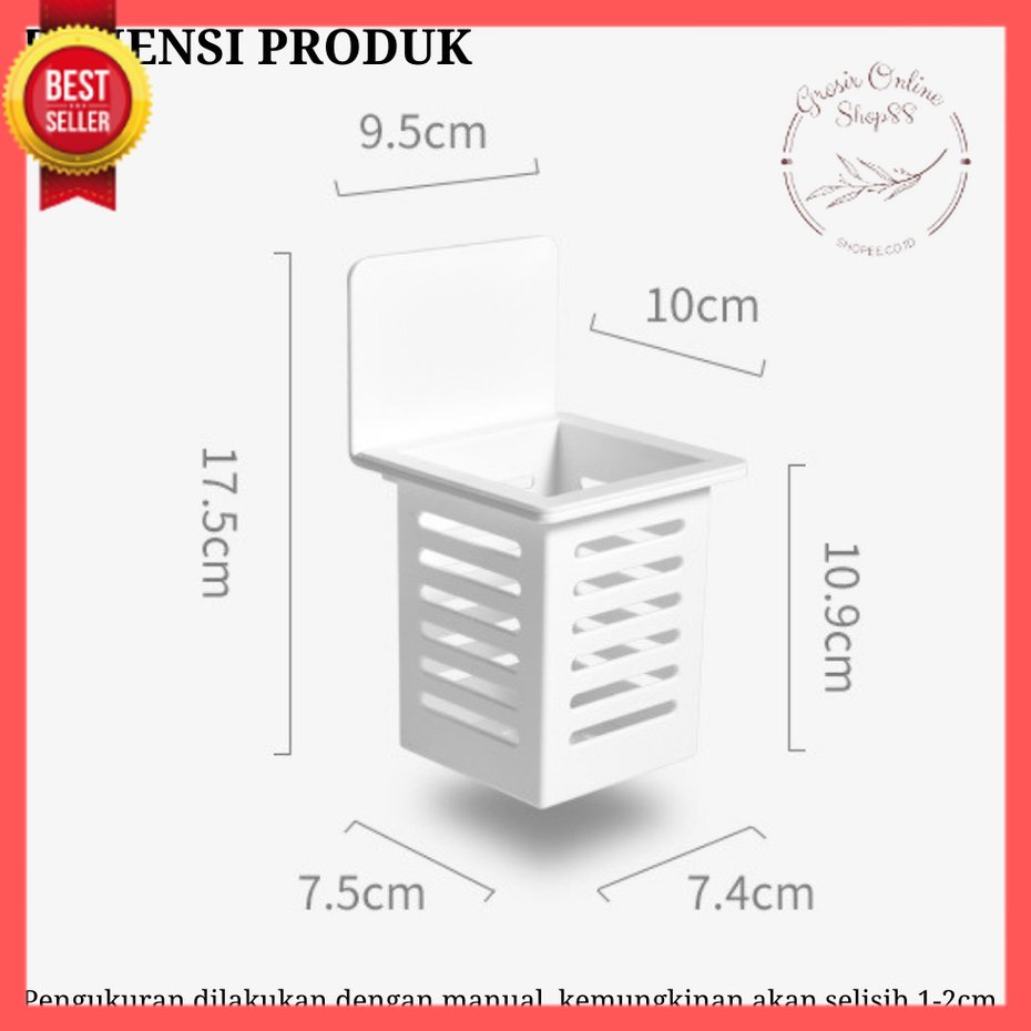 GOS -H304- Tempat Garpu Sendok - Tempat Tirisan Sendok Garpu - Rak Sendok Tempel Dinding
