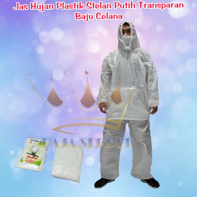 Jas Hujan Stelan Jaket celana TRANSPARAN