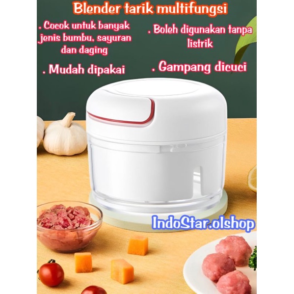 Blender Tangan Mini / Chopper Tarik / Mini Food Chopper / Blender⭐Indostar.olshop⭐