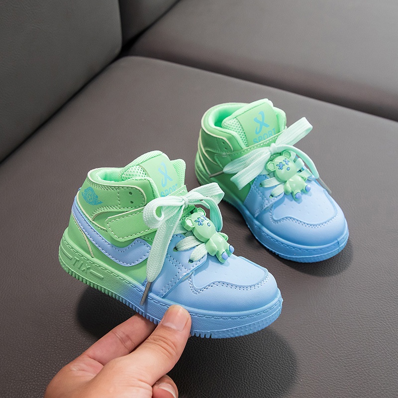 HNK Sneaker Boots Style Anak Kekinian Tali Import  | AIR KIDS TWOTONE