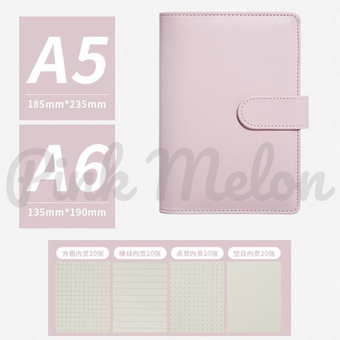 

A5 A6 6 Ring File Binder Notebook Journal Planner BONUS Isi 80 Lembar