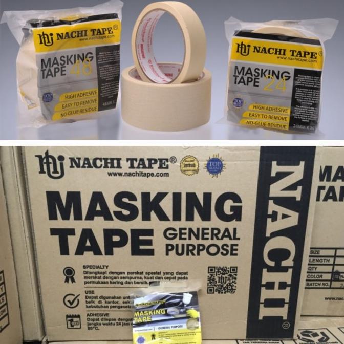 

Masking Tape Nachi 1 inch, 24mm x 20Y khusus harga PER 1 DUS isi 96rol