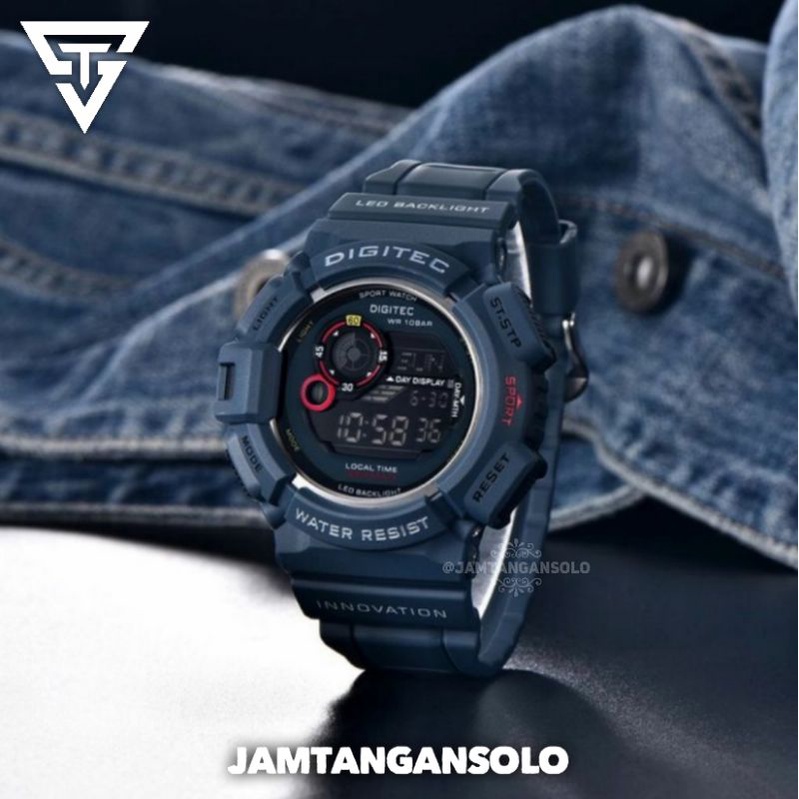 JAM TANGAN PRIA DIGITEC SEAMAN ORIGINAL DIGITAL  LED KALENDER WATER RESIST 10 ATM DIVING BERENANG ME