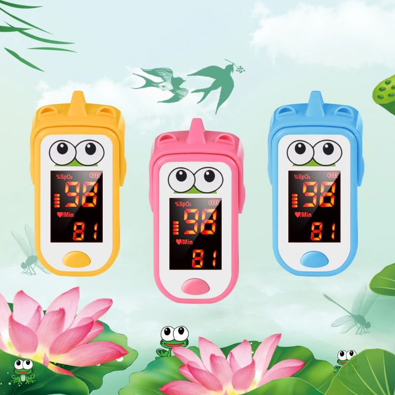 FINGERTIP PULSE OXIMETER BAYI NEWBORN HINGGA 12TAHUN KARAKTER KARTUN LUCU IMPORT DIGITAL OTOMATIS AL