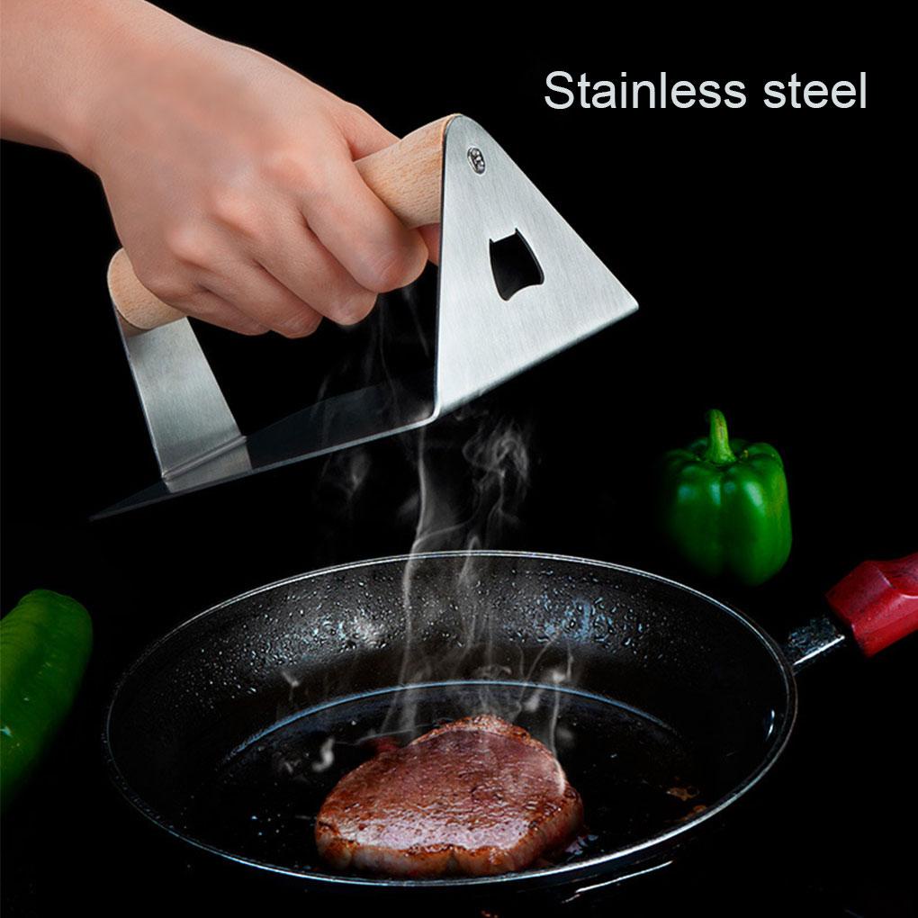 Bacon Press Handheld Non-Stick Burger Patty Grill Cap Presser Pesta Alat Pembuat Liburan Restoran Cookware Chef