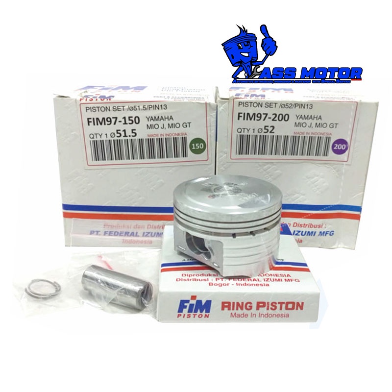PISTON MIO J FIM 97 PISTON KIT FIM 97 MIO J MIO GT MIO SOUL GT 50MM - 52MM PIN 13