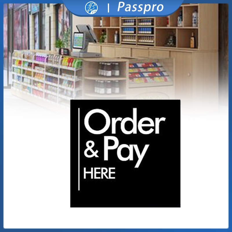 

Order And Pay Here Sign Akrilik 20*20cm Board Papan Tanda Order Pay Here