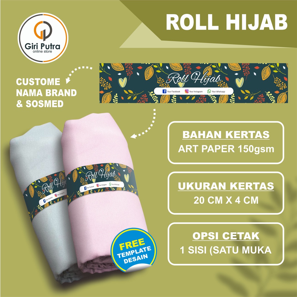 

Roll Hijab / LABEL PENGIKAT KERUDUNG