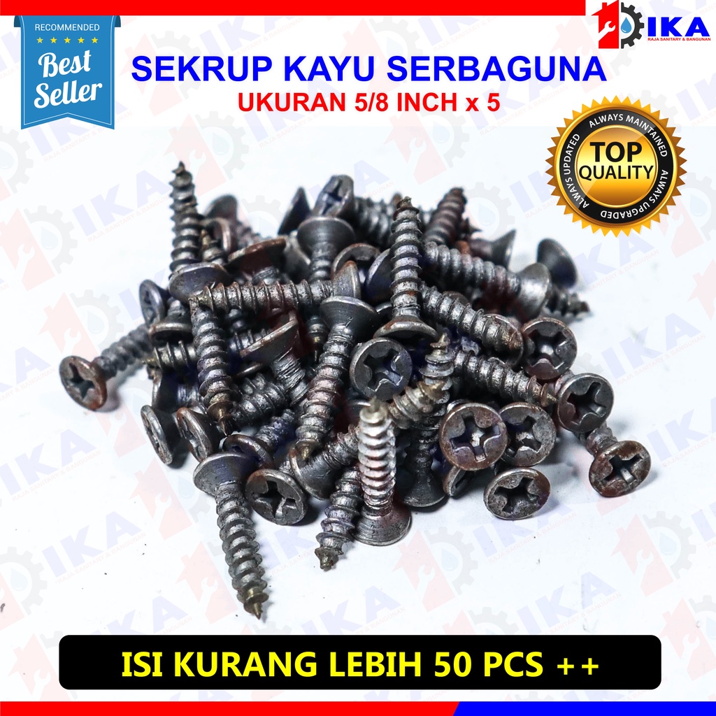 SKRUP KAYU 5/8&quot; X 5 (+) PLUS PANJANG 1,5CM / (HARGA 1 KOTAK - TIDAK DIECER) TERMURAH