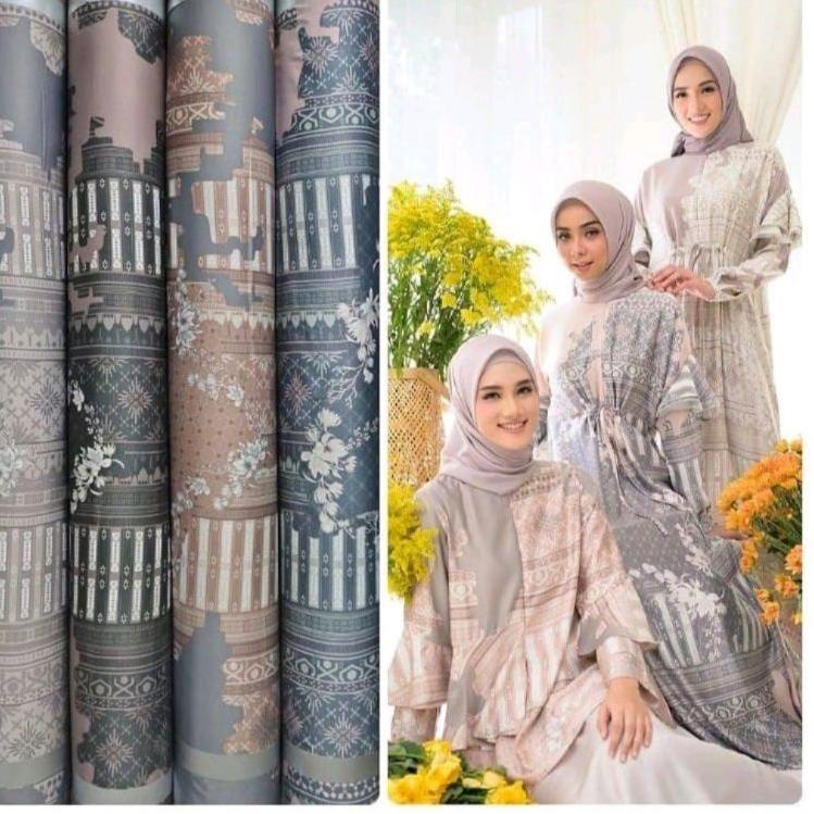 ㋿ Kain Meteran Bahan Dr Silk Motif Looklike Jeumpa Wearing Klamby READY 3194 ♘