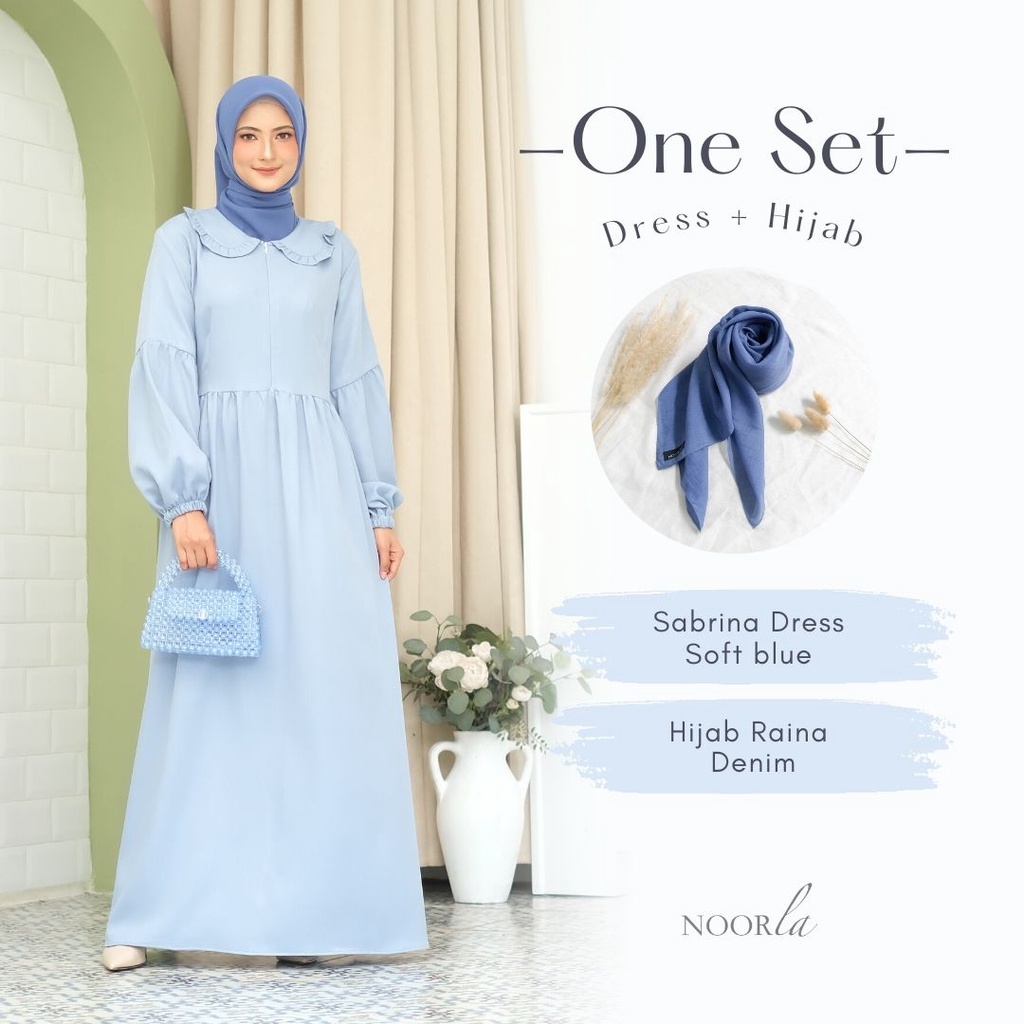 NOORLA - SABRINA GAMIS SET HIJAB / MAXI DRESS ONE SET