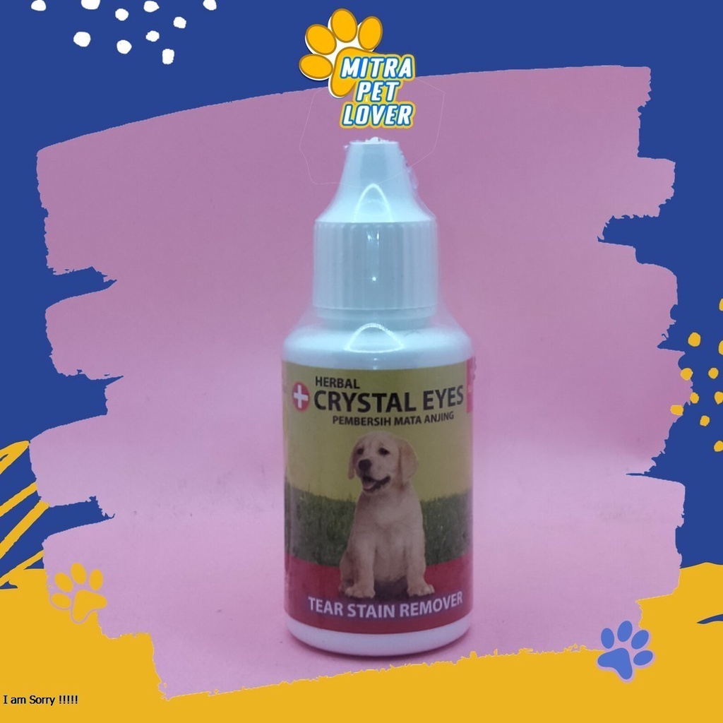 CAIRAN PEMBERSIH MATA ANJING - CRYSTAL EYES DOG DROP 30ML - UNTUK MENGOBATI MEMBERSIHKAN IRITASI MATA BERAIR DOGGY PUPPY DOGGIE- MURAH ASLI GARANSI KUALITAS ORIGINAL - PET ANIMAL TAMASINDO OBAT KESEHATAN &amp;  VITAMIN TERNAK HEWAN  MITRAPETLOVER