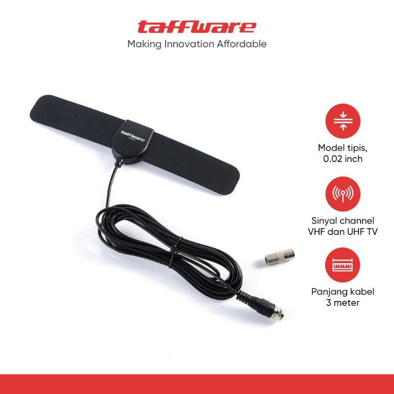 Antena digital Taffware tfl D141 penguat sinyal Saluran tv