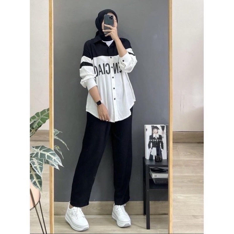 WOW - FALENCIA ONE SET CRINCLE AIRFLOW // ONE SET PREMIUM WANITA KEKINIAN