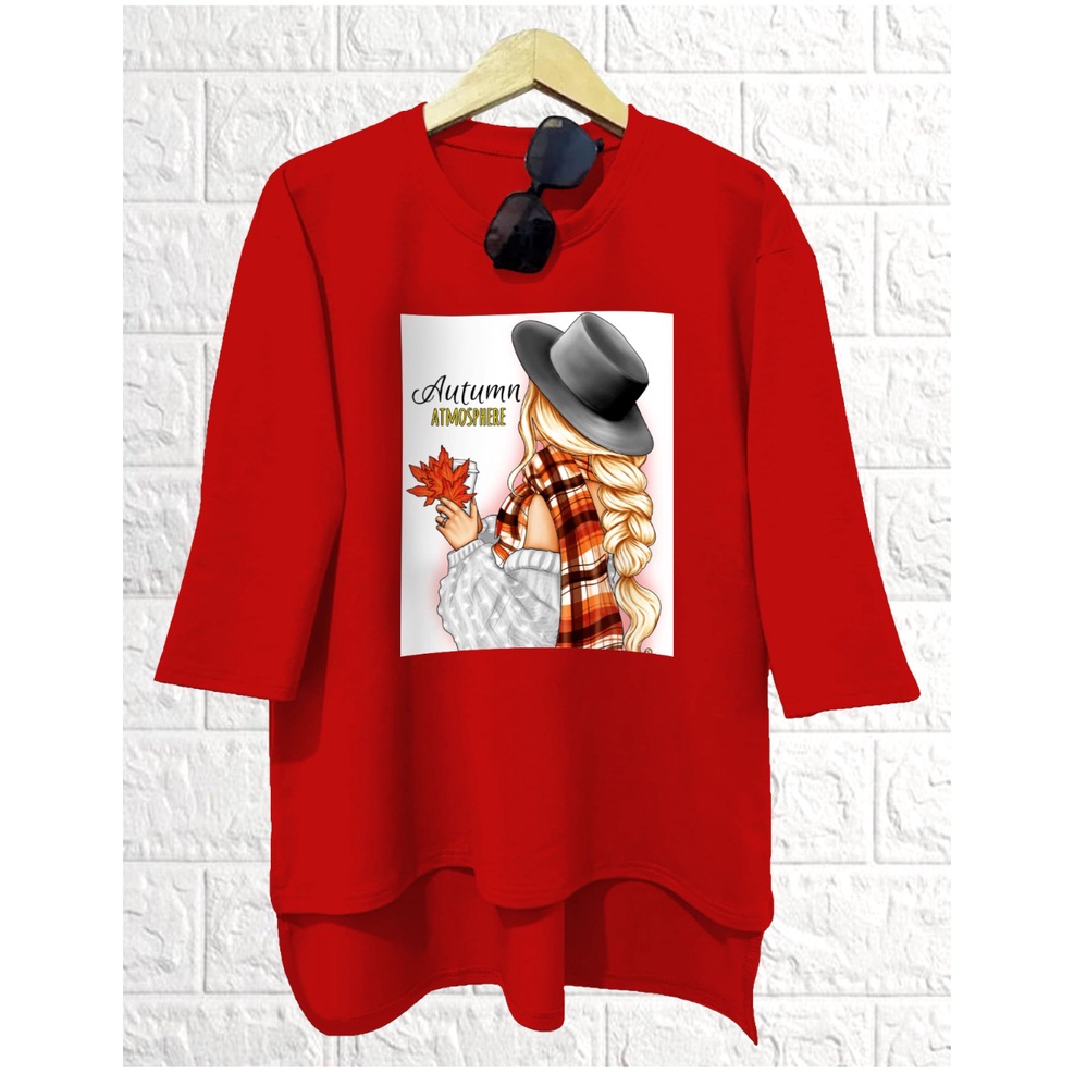 KAOS OVERSIZE AUTUM VISTABERRY LENGAN 3/4