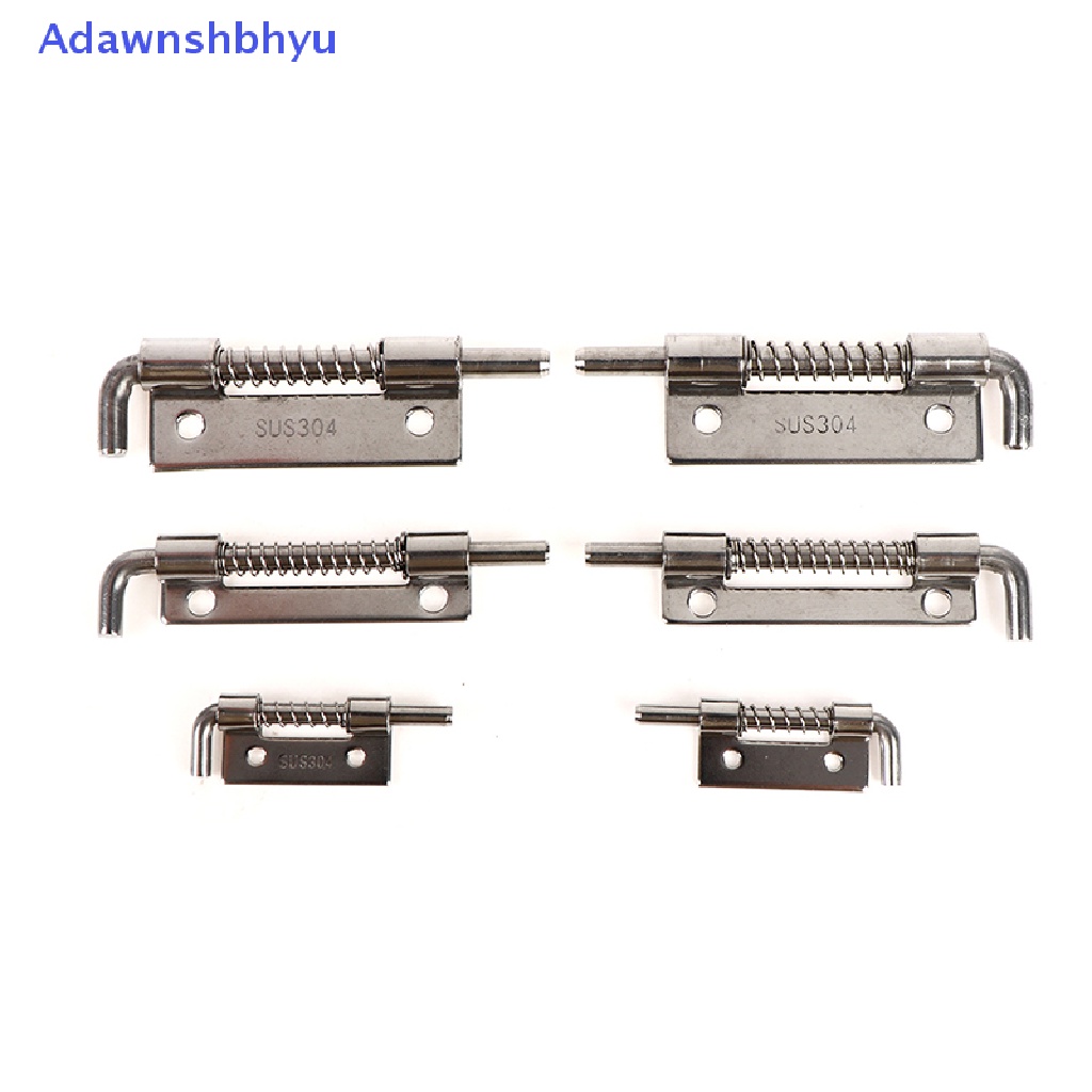 Adhyu 1pc 304engsel Bermuat Stainless Steel Pengaman Spring Bolt Barrel Latch Hardware ID