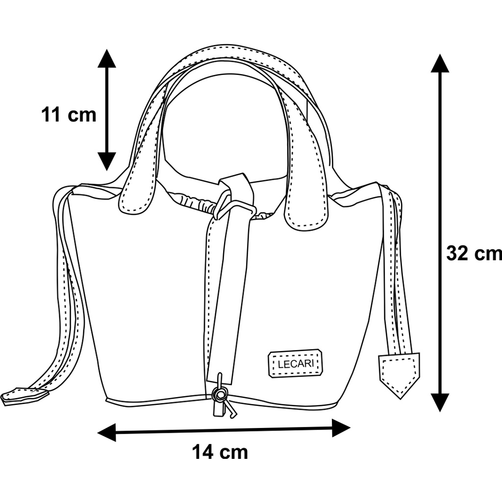 Lecari Daisy Hand Bag Tas Tangan Kulit Asli Wanita Leather