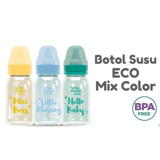 Vitaflow Botol Susu Eco | Baby Bottle 60mL / 140mL / 240mL