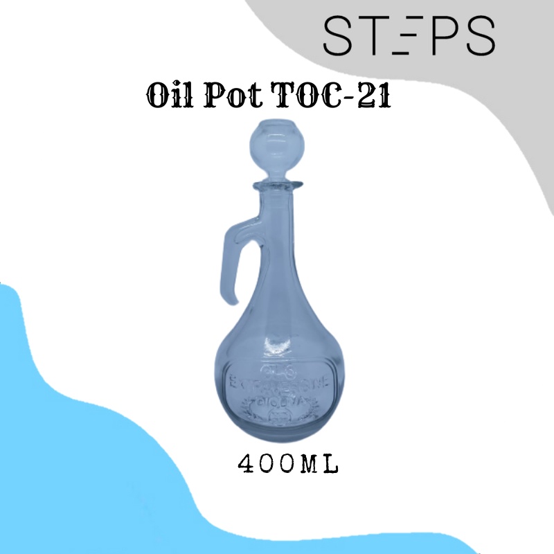 Oil Pot Botol kaca Tangkai Minyak Botol Sirup 400ML / Botol Kaca Sirup Tangkai 400ML