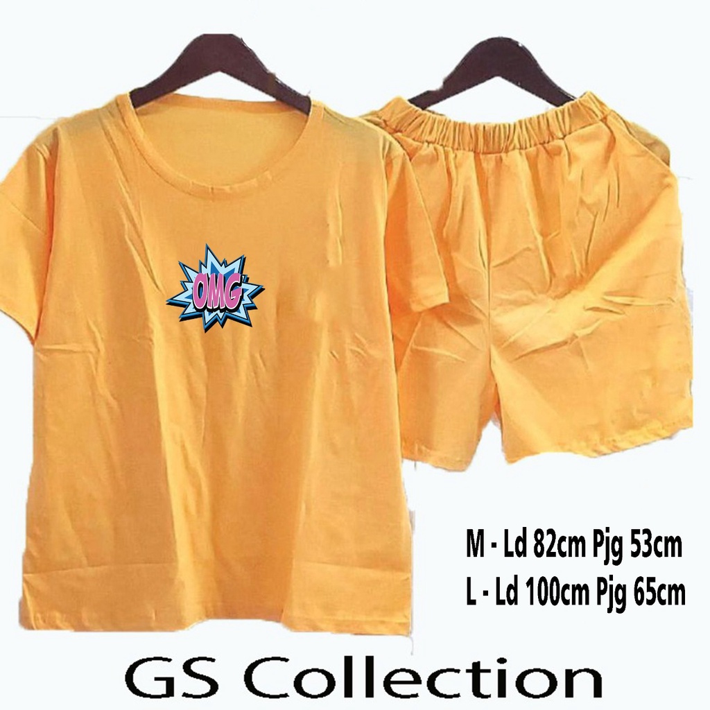 GSC - Setelan OMG new / Set wanita lucu / Set motif sablon digital DTF / Setelan Wanita ABG Terbaru