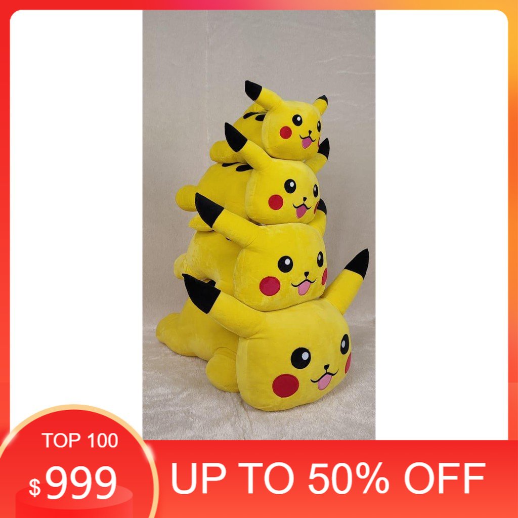 Boneka Pokemon Tidur, Lying Pikachu Ukuran Jumbo & Giant