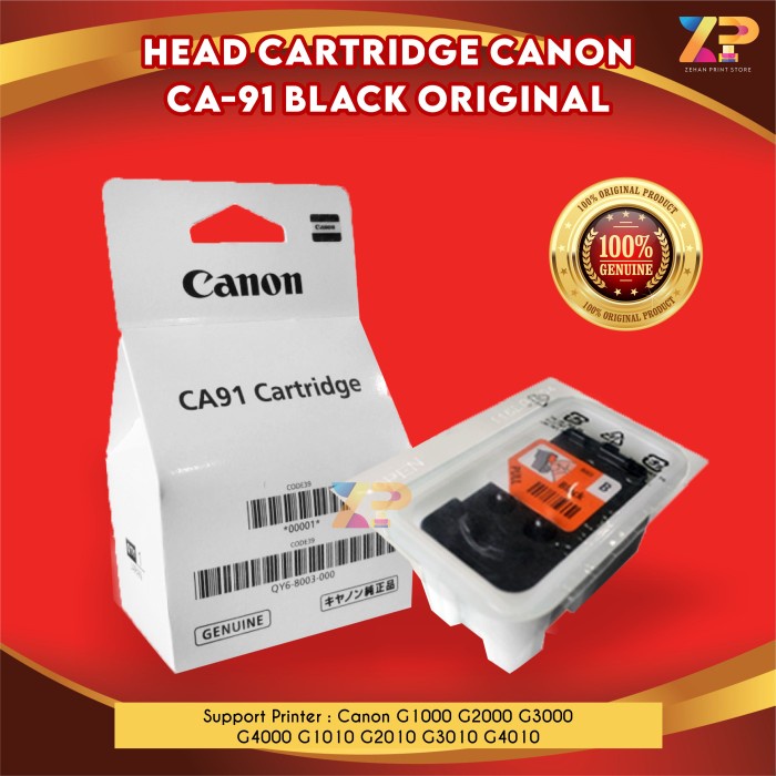 Cartridge Tinta Printer Canon Ca91 Black Ori G1010 G2010 G3010 G4010