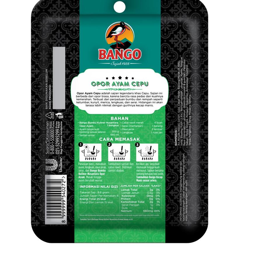 

Instan Bango Bumbu Opor Ayam Cepu 35gr