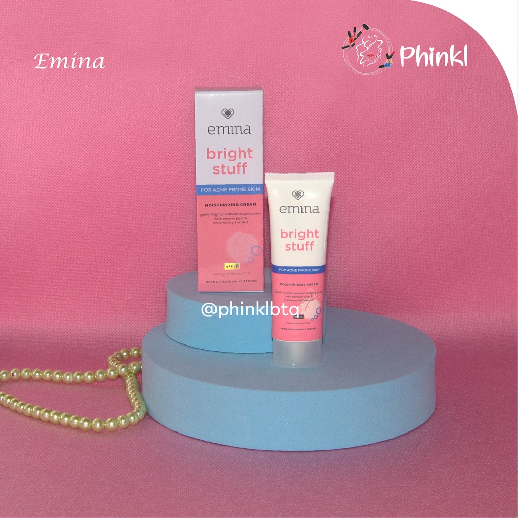 `ღ´ PHINKL `ღ´ ╰☆☆ 𝔢мιℕά ☆☆╮ Emina Bright Stuff For Acne Prone Skin Moisturing Cream memperbaiki skin barrier jerawat