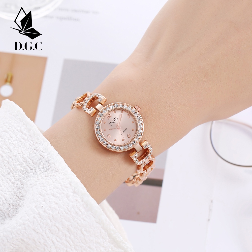 ✨DGC✨ Jam tangan rantai analog wanita baru dengan rantai fashion wanita dengan berlian W250