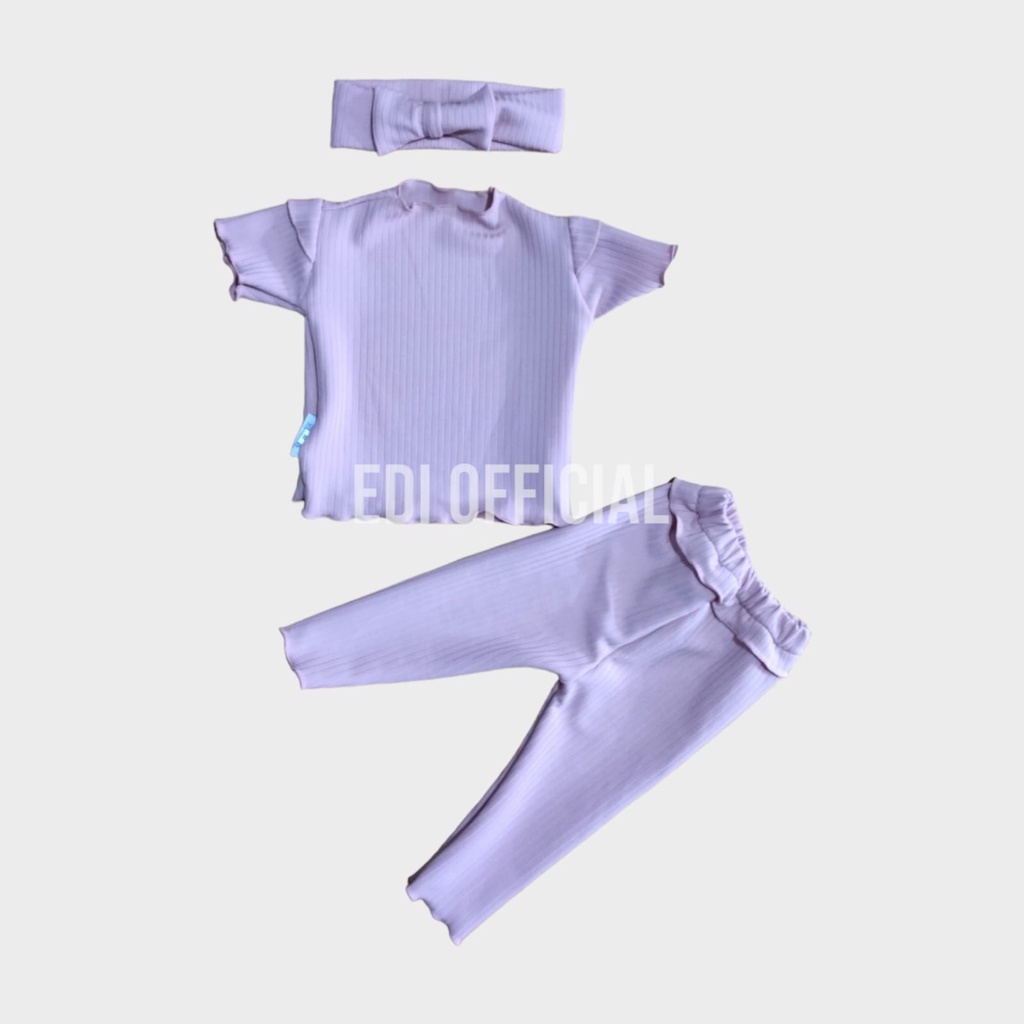 Set Baju Bayi One Set Mango Knit Premium Usia 3-18 Bulan