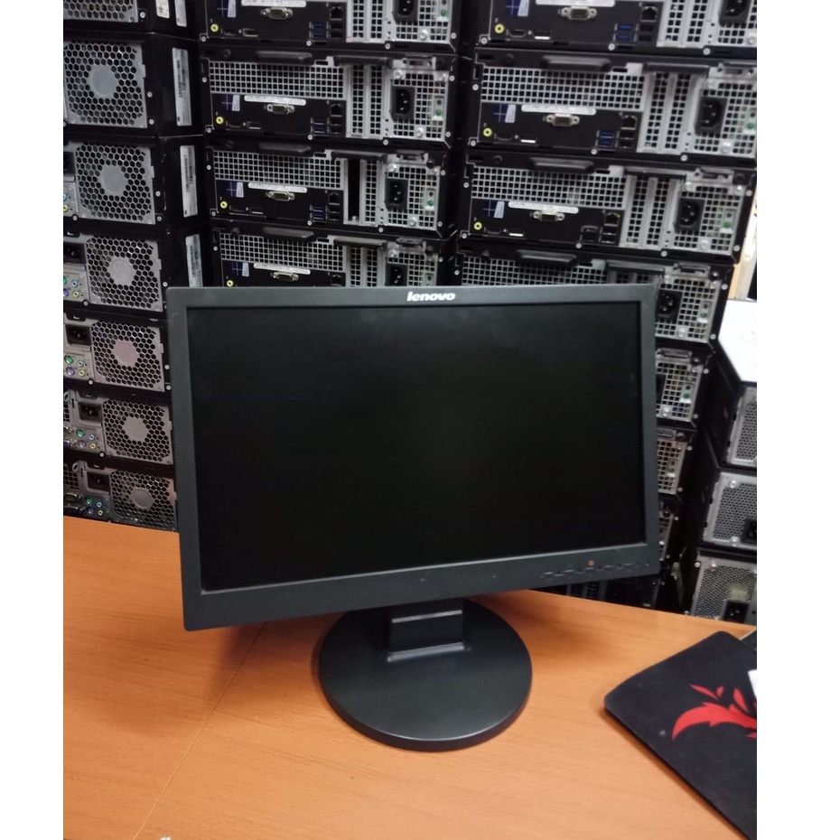 monitor lcd lenovo layar 19 inch mulus like new for all cpu /komputer super murah meriah bergaransi