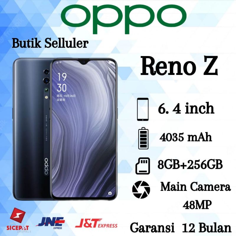 HP OPPO Reno Z Ram 8/256 GB Smartphone layar 6.5 inch