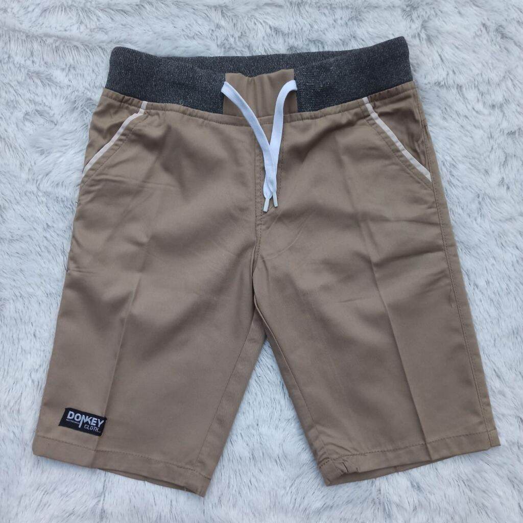Celana pendek anak RIP KATUN TWILL USIA 1 - 12 TAHUN Printing cowok cewek 100% real pict-Mocca