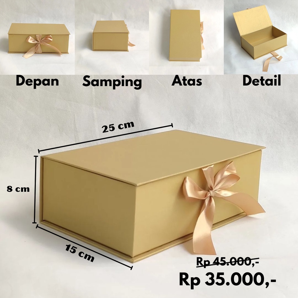 

Box Mailer Berpita gold Premium - Ukuran 25x15x8 cm